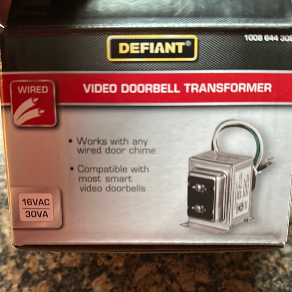 Silver Wired Video Doorbell Transformer